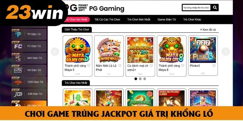 Chơi game trúng Jackpot giá trị khổng lồ