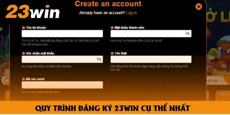 Quy trình đăng ký 23win cụ thể nhất